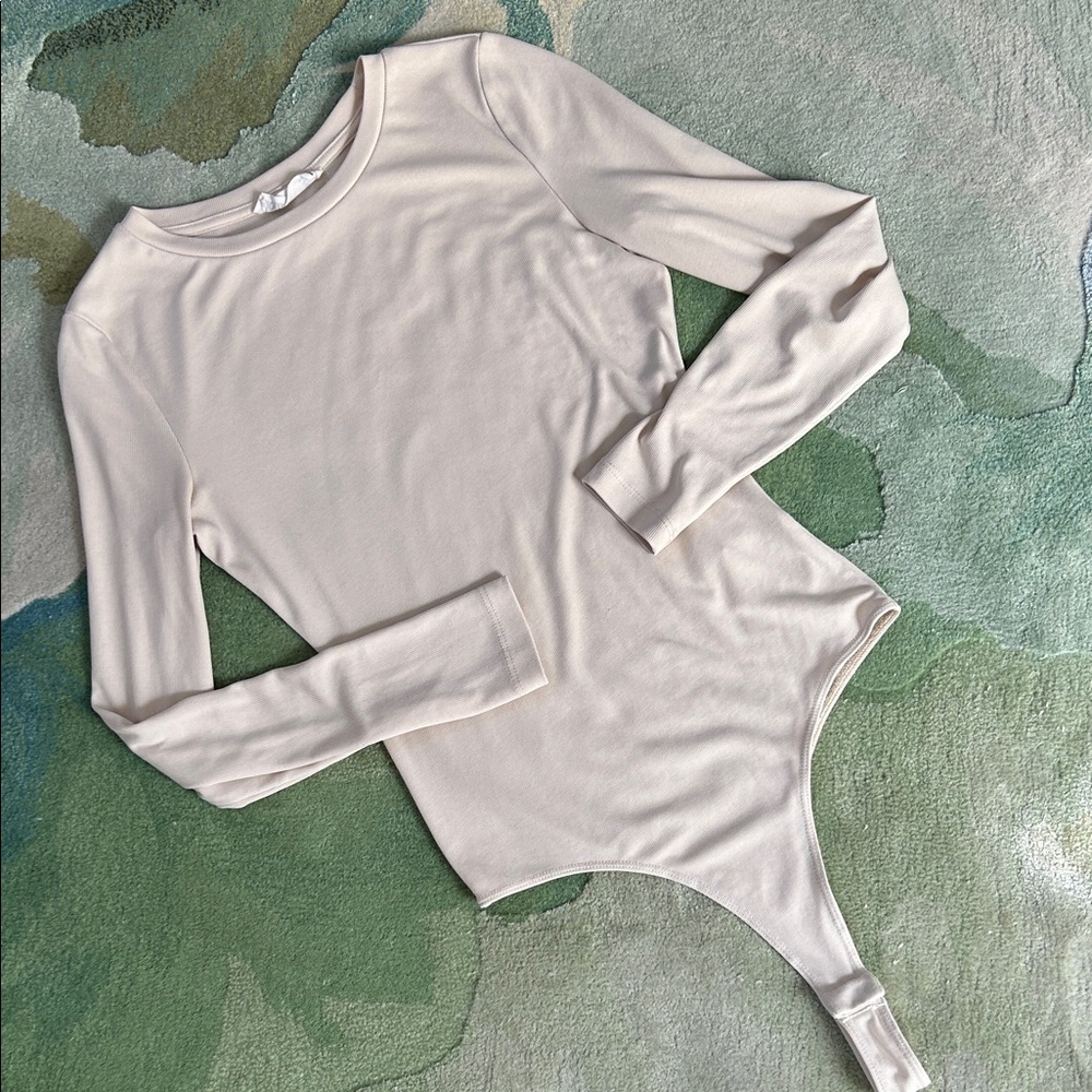 Elodie Cream Long Sleeve Bodysuit
